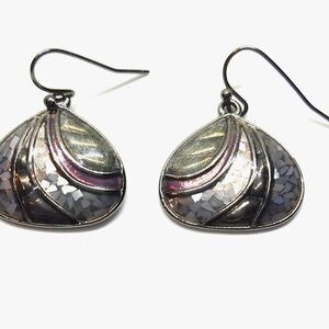 Lia Sophia Silver and Purple Shimmer Earrings